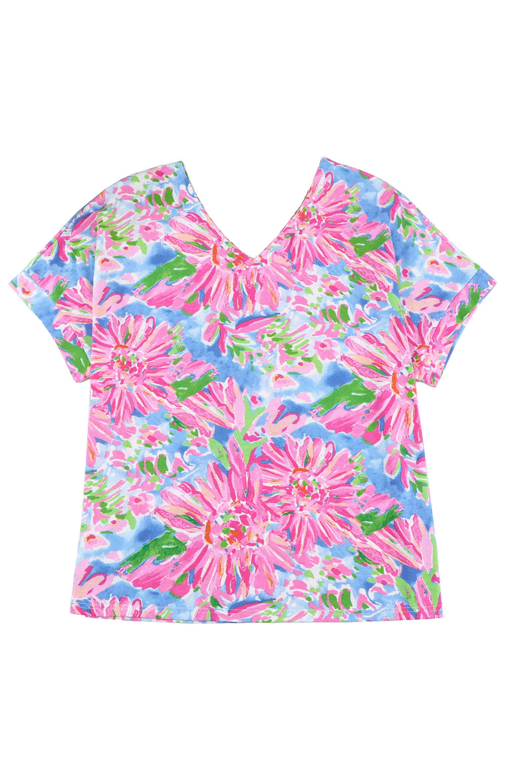 Pink Abstract Floral Print Various