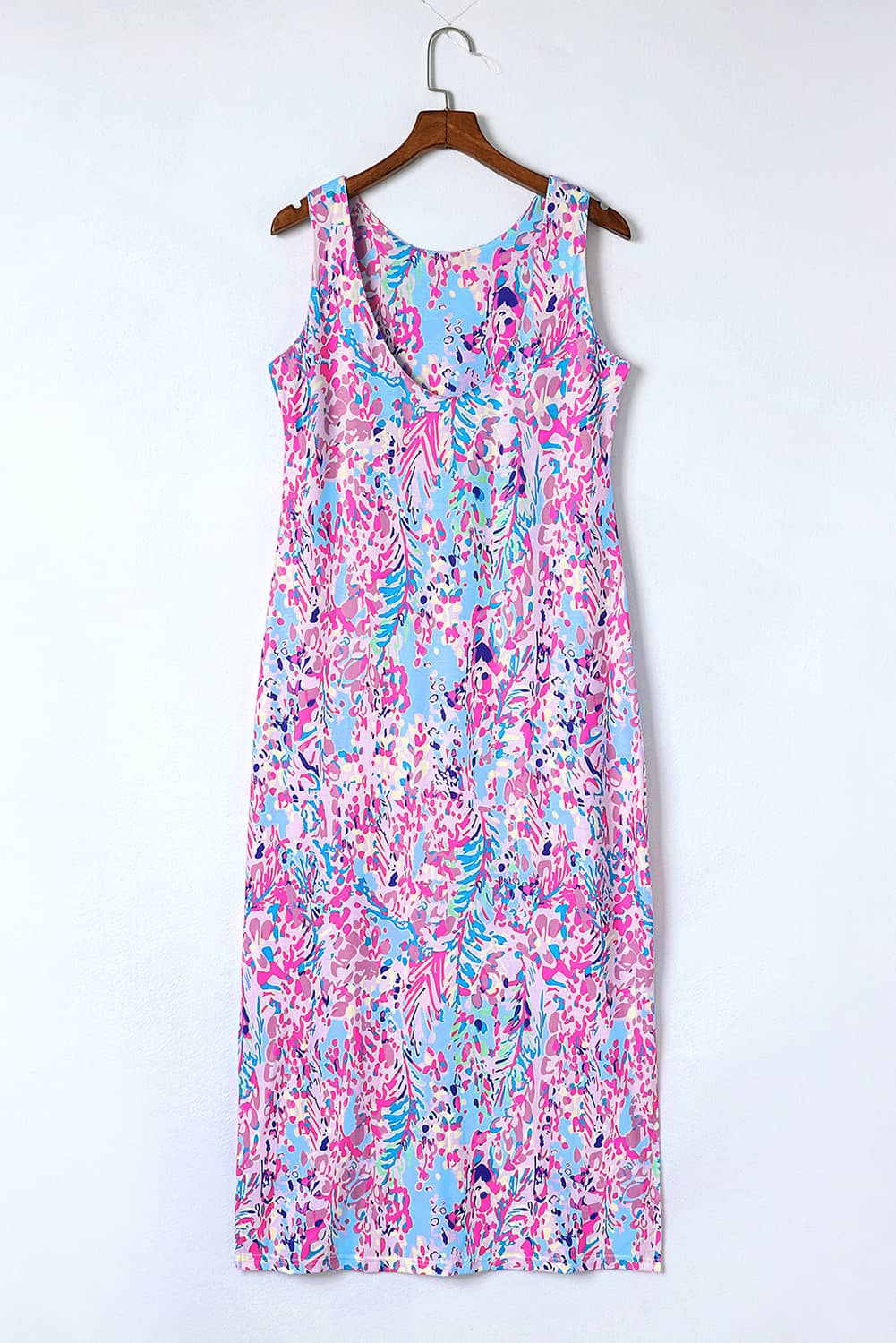Pink Loose Painted Floral Tee