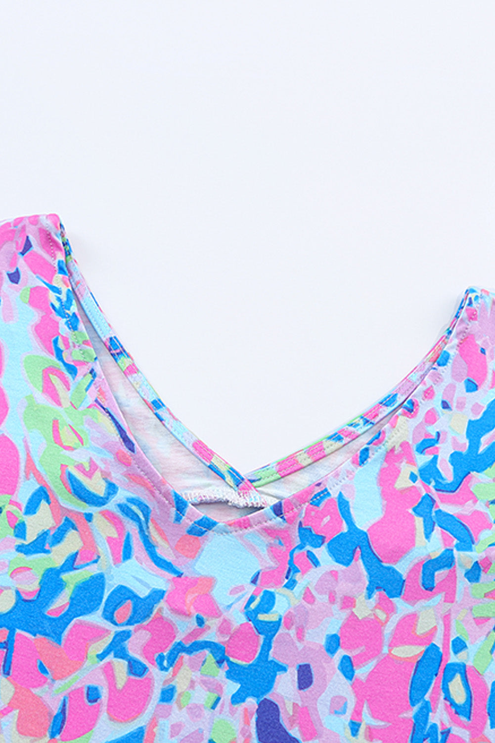 Pink Loose Painted Floral Tee