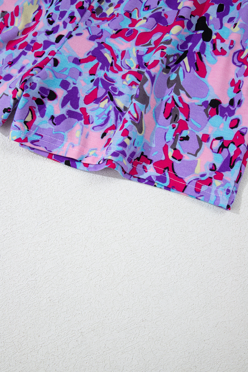 Pink Loose Painted Floral Tee