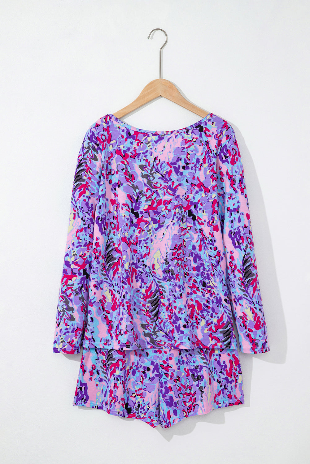 Pink Loose Painted Floral Tee