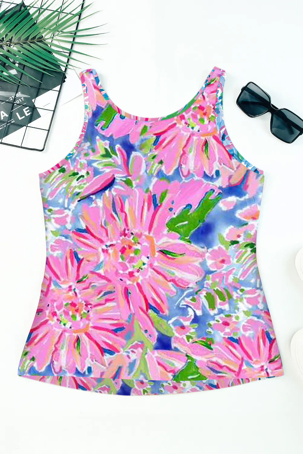 Pink Abstract Floral Print Various