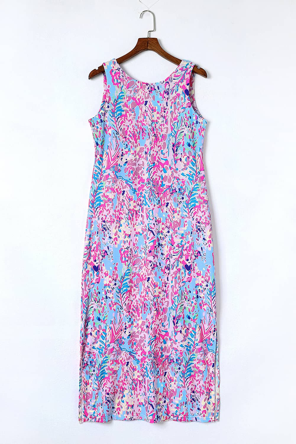 Pink Loose Painted Floral Tee
