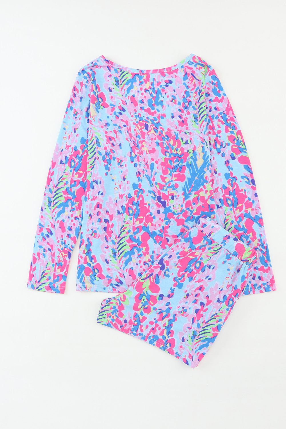 Pink Loose Painted Floral Tee