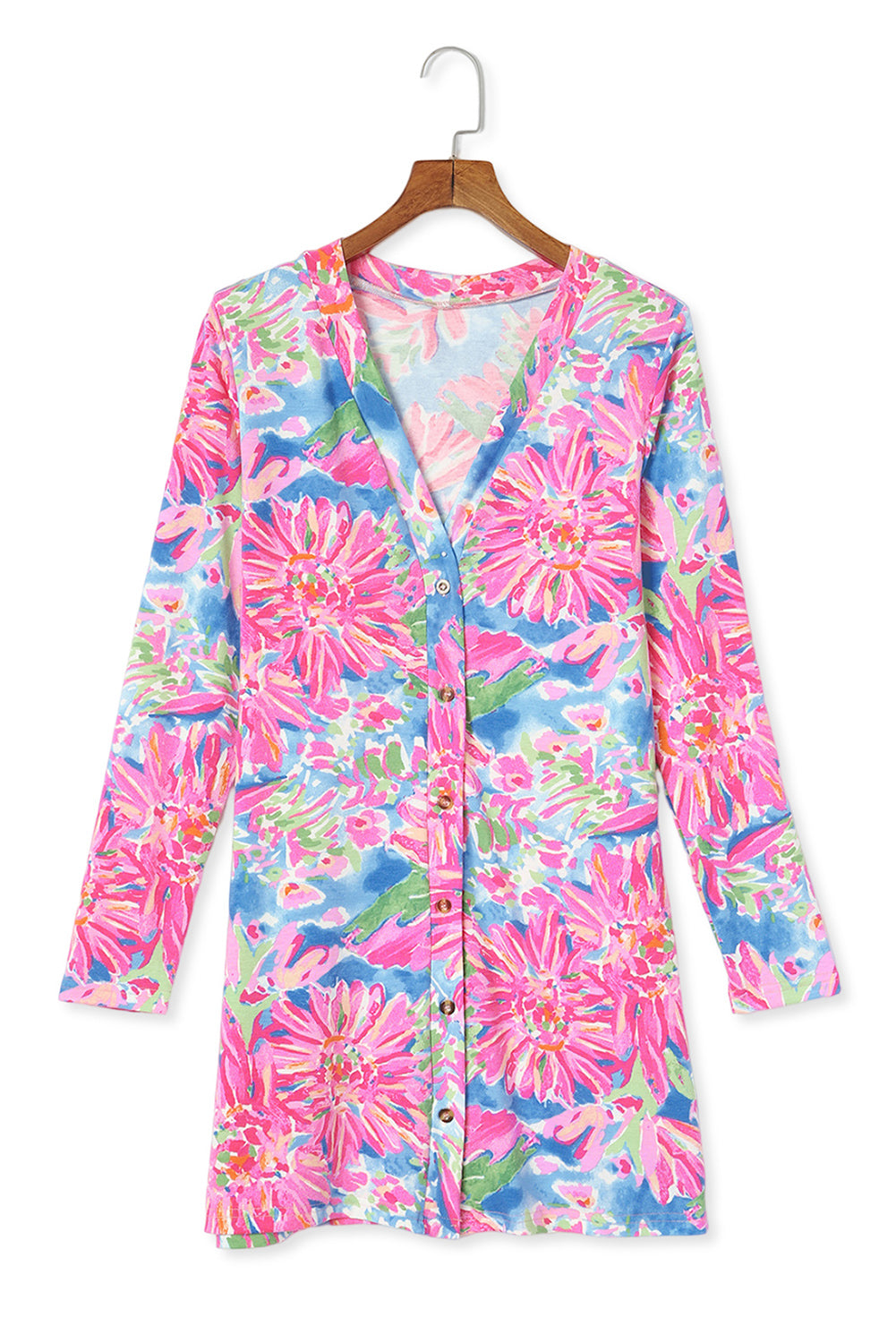 Pink Abstract Floral Print Various