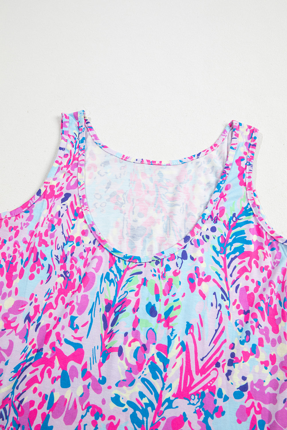 Pink Loose Painted Floral Tee