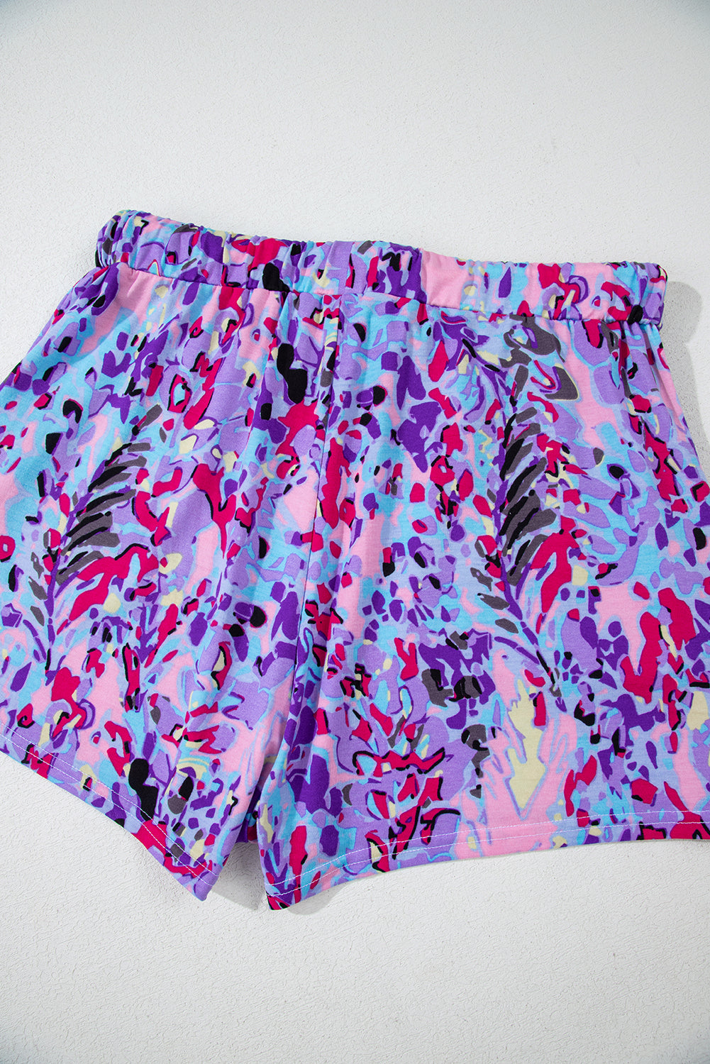 Pink Loose Painted Floral Tee