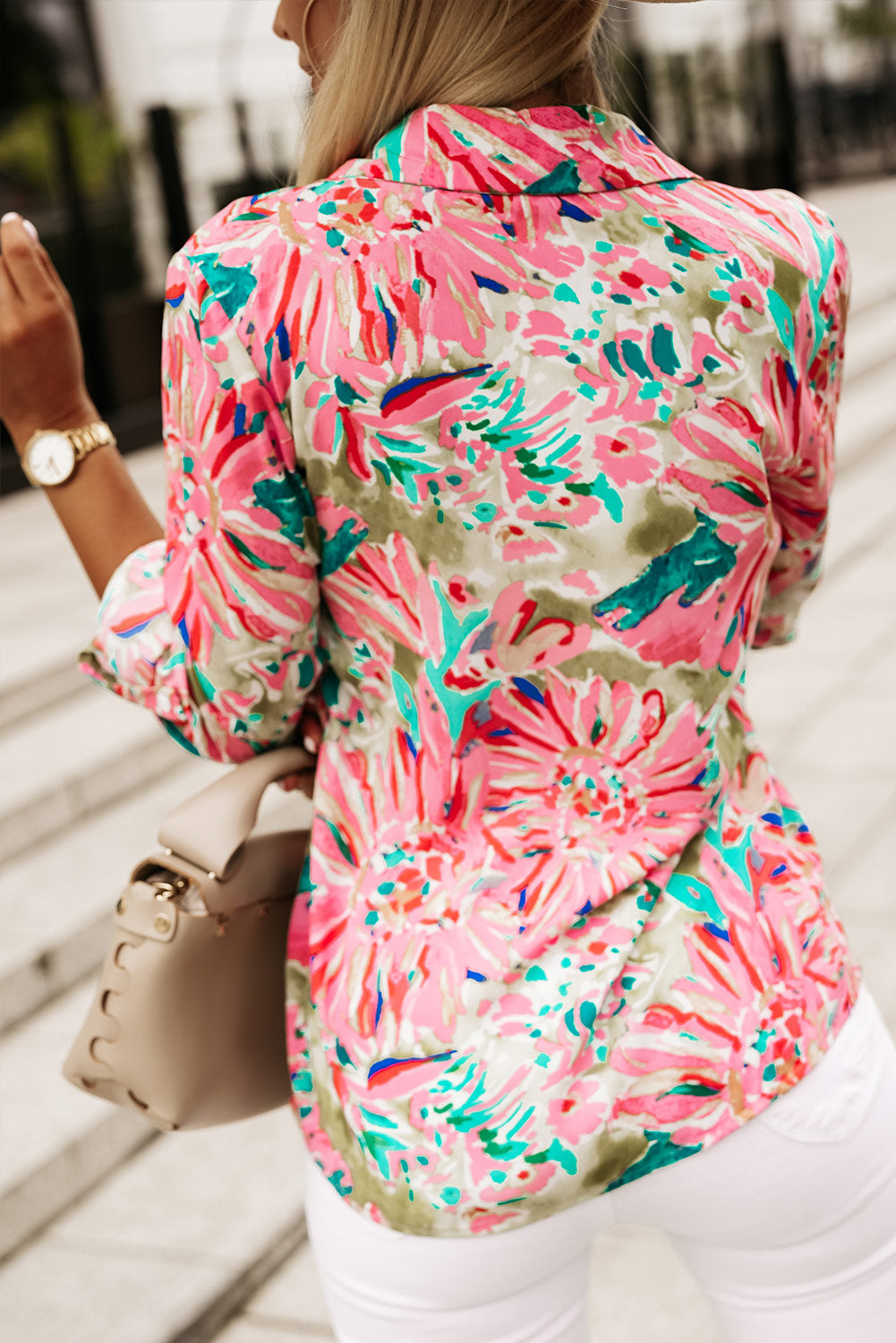 Pink Abstract Floral Print Various