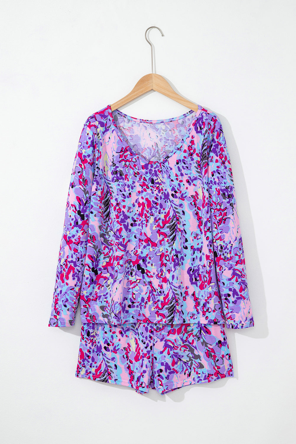 Pink Loose Painted Floral Tee
