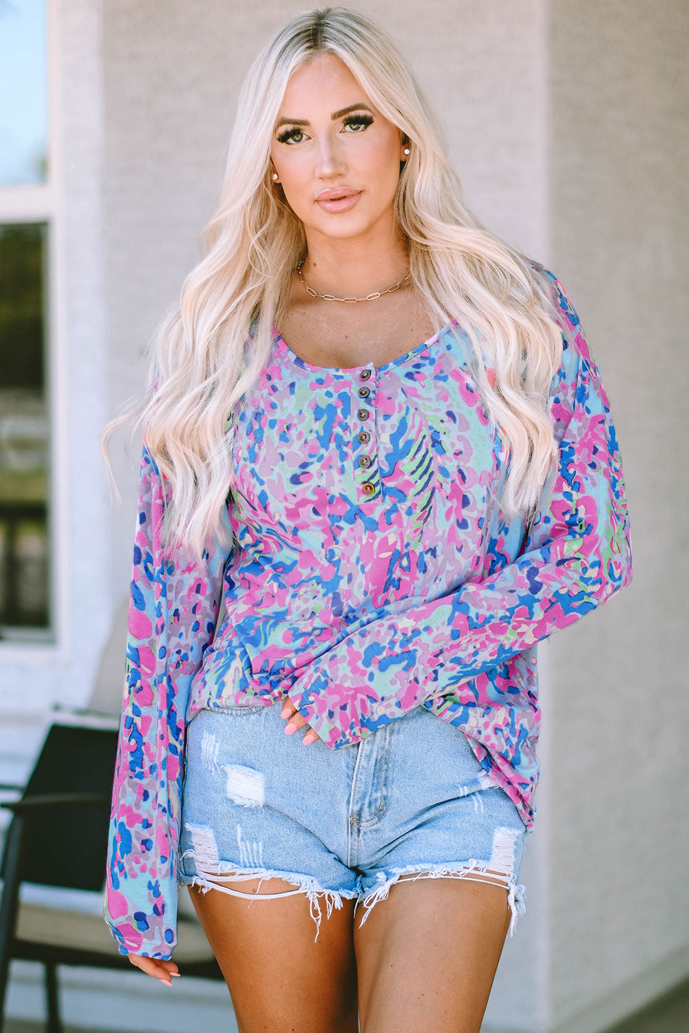 Wrap V Neck Floral Maxi Dress