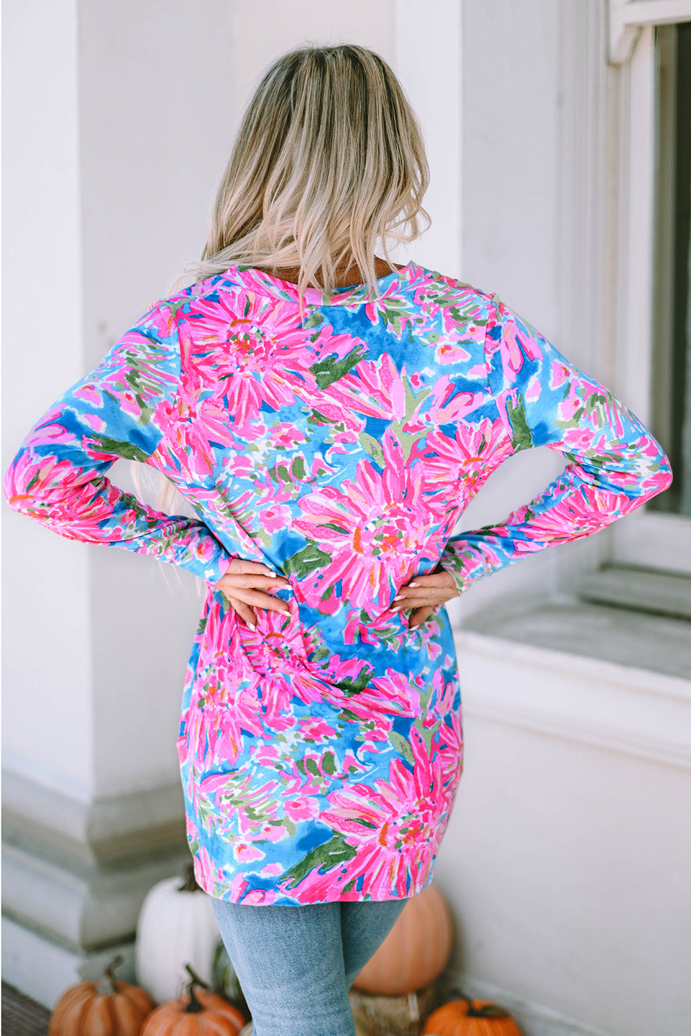 Pink Abstract Floral Print Various