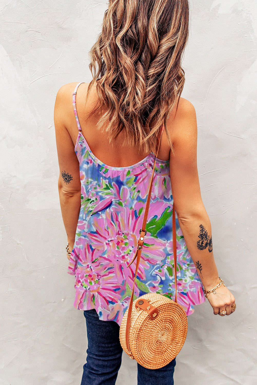 Pink Abstract Floral Print Various