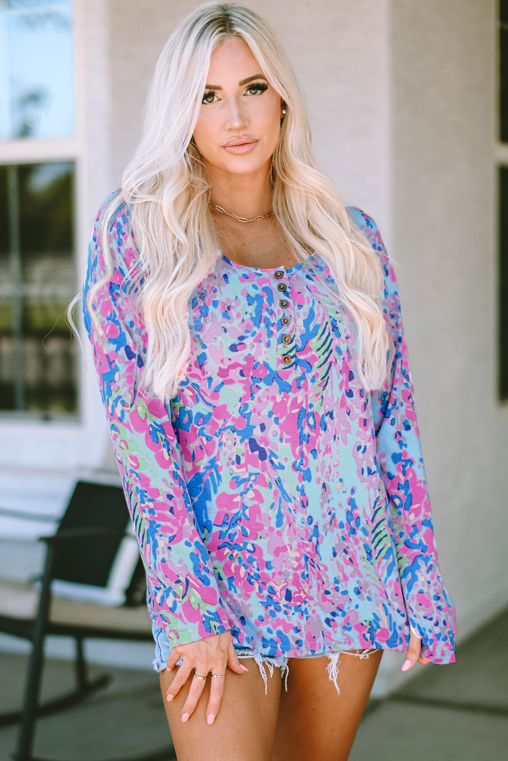 Wrap V Neck Floral Maxi Dress