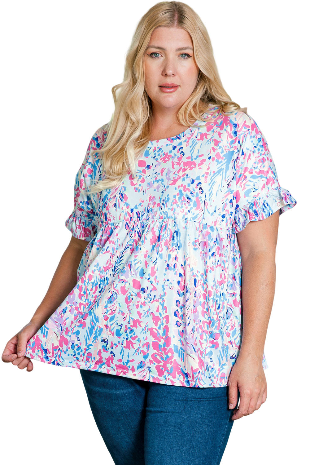 Wrap V Neck Floral Maxi Dress