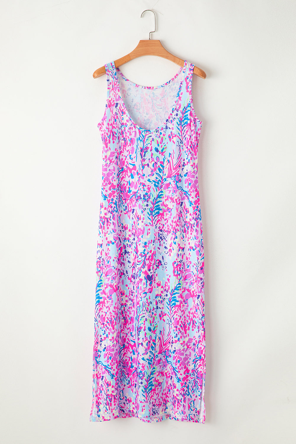 Pink Loose Painted Floral Tee
