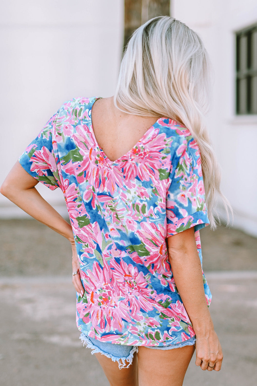 Pink Abstract Floral Print Various